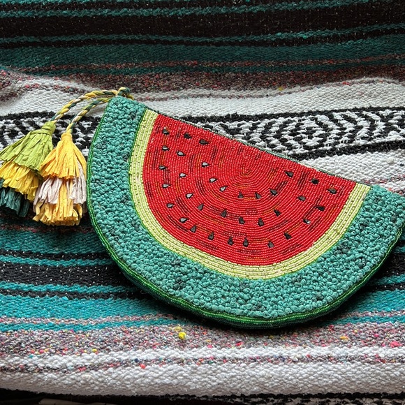 Anthropologie Handbags - ANTHROPOLOGIE Watermelon Clutch